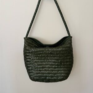 Madewell Dark Green Woven Hobo Bag